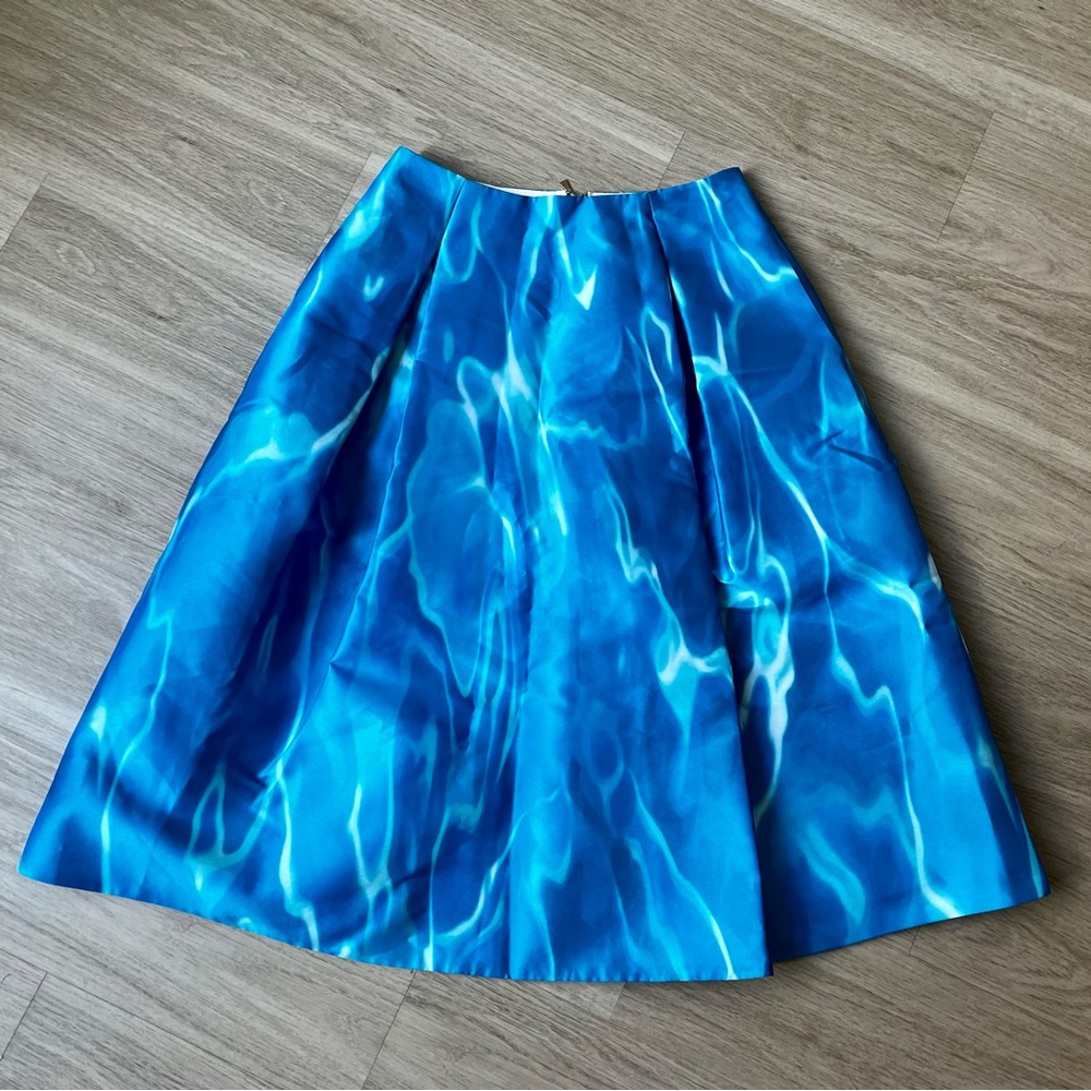Kate Spade Runway Madison Ave Lorella Skirt Watercolor Blue
